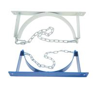 2pcs Steel Wall Mounted Gas Cylinder Bracket with Chain, 36cm Blue | Reinforced Metal Frame, Anti Slip Base, Adjustable Clamp, Workshops and Construction Sites