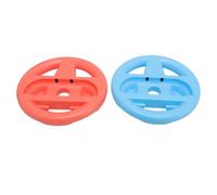 2PCS Steering Wheels for 2 2025 Ergonomic Racing Game Controller Steering Wheel Attachment for Portable Fun (Blue and Orange)