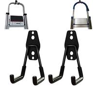2Pcs Step Ladder Hanger Wall Mount, Step Stool Hanger Wall Mount, Step Ladder Wall Mount Holder, Ladder Hangers for Garage Wall, for Best Garage Wall & Shed Display & Storage Ladder Tool (U-Type)