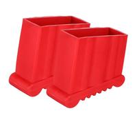 2pcs Step Ladder Rubber Feet Covers for Ladder Safety, Red Rubber