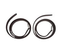 2PCS Stirrup Strap, Comfortable Microfiber Saddle Stirrup Hobble Straps with Stainless Steel Buckles Horse Riding Stirrup Strap Set for Riding (Dark Brown)
