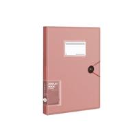 2pcs Storage Folders Briefcase Receipt Holder Stationary Paper Organizer Loose Leaf Binder A4 File Folders Documents Clip(Red)