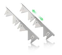 2Pcs Stove Counter Gap Cover, Stainless Steel Stove Gap Cover Filler Retractable Length 13.8" to 27.6", Cooker Gap Filler is Made of Stainless Steel, which is Durable and Heat Resistant