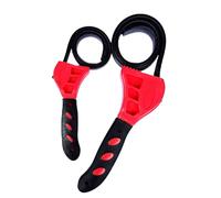 2Pcs Strap Wrench Set Adjustable Rubber Plumbing with Rubber Belt Plumbing Tool