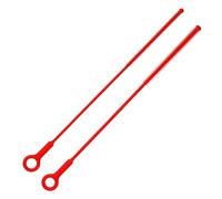 2pcs Straw Cleaner, 10.3 Inch Silicone Brushes Reusable Water Bottle Brush, Extra Long Soft Cup Brush for Metal Glass Straws Beverage Lids Baby Bottle Lids (Red)