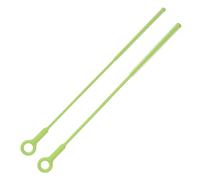 2pcs Straw Cleaner Brush, 10.3 Inch Silicone Brushes Reusable Silicone Water Bottle Brush Soft Brush Extra Long Water Cup Brush for Metal Glass Straws Beverage Lids Baby Bottle Lids (Blue)