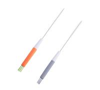 2pcs Straw Cleaner Set with Orange and Gray Handles, Practical Straw Cleaner Brush for Tumblers and Cups, Long Handle Cleaning Brush for Reusable Straws at Home, Office or Daily Travel