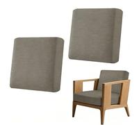 2PCS Stretch Patio Cushion Covers, Outdoor Couch & Sofa Covers Replacement Slipcovers for Patio Furniture Cushion,Washable Reusable Furniture Protector(Khaki)