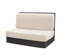 2PCS Stretch RV Seat Covers for Camper Trailer Booth Sofa, | Soft Microfiber Protectors with Elastic Bands, Removable Washable Slipcovers for 99-127cm x 50-66cm Seats, Gray