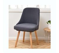 2PCS Stretch Velvet Dining Chair Covers with Armrests Dark Grey Elastic Slipcovers for Kitchen Living Room Office Chair Protector Armchair Cover