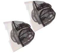 2pcs Stretchable Mesh Wig Cap Lace Front Right Side Parting Brown | Breathable Mesh Design, Full Coverage for Lace and U Part Wigs, Suitable for Women and Cosplayers