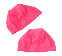 2pcs Stretchable Polyester Swim Cap with Long Hair, Elastic Band | Comfortable Fit for Men and Women, Keeps Hair Tucked, Suitable for Swimming, Shower Use and Sun Protection