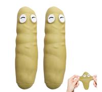 2Pcs Stretchy Poo Stress Relief Ball Fake Poop, Khaki Poo Sensory Toy Gifts Squishy Stress Relief Fidget Toy for Boys Girls Kids, Funny Prank Birthday Joke Halloween Christmas Stocking Filler Toys