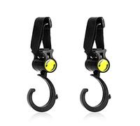 2Pcs Stroller Hook, Baby Stroller Hooks for Diaper Bags, Multi Purpose Hooks for Grocery Shopping Bags,Useful for Jogging, Walking, Great for Walker or Wheelchair Organizer.