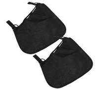 2pcs Stroller Side Storage Bag, Black Oxford Cloth Buggy Organizer | Foldable Hanging Design, Soft Protective Lining, Open Compartment, Wide Mesh Pocket, Quick Access during Outdoor Trips