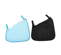 2pcs Stroller Side Storage Bag Mesh Oxford Cloth Organizer | One-handed Grabbing, Fits round Oval Handles, Secure on Bumpy Paths, Park Outings, Stroller Walks