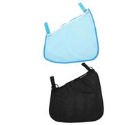 2pcs Stroller Side Storage Pouch with Wide Mouth Zip and Mesh | Oxford Fabric, Layered Storage, Single Handed Access, Secure Attachment, for Strollers and Daily Outings