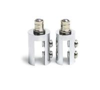 2pcs Strong Load-Bearing Capacity Glass Door Hinges Cylindrical Smooth Shaft Overturn Hinge Copper Suitable for 3-8mm(-Silver-L)