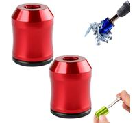 2PCS Strong Magnetic Screw Ring - Never Drop Another Screw Again, 1/4 Inch/ 6.35 Mm Removable Magnetic Screwdriver Drill Bit Holder, Anti-Slip Design for Drill Tools Hex Screwdrivers(Red)