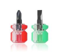 2Pcs Stubby Screwdrivers,Short Small Phillips Head Screwdriver Tool Set,Engineer Pocket Multi Angle Bit Screw Handle Tools,Hand Mini Draper,Drivers Demolition Right Torque Slotted Vessel for Worklight
