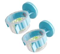 2Pcs Sturdy Feeding Cup Bird Feeder Bowls With Clips Pet Bowls With Clips Parrot Water Bowl For Easy Attachment Clear Dish