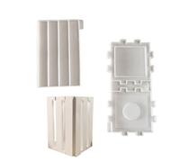 2pcs Sturdy Silicone Portable Accessory for Making Resin and Plaster Square Lamp Models with Ease Designs Decorative Set