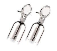 2pcs Sturdy Stainless Steel Rope End Caps with Hook Designs for Securing Hemped and Fence Rope in Outdoor Setting End Stoppers