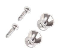 2pcs Stylish Bells Shape Strap Buttons Skidproof Strap Guitar Buckles Suitable For Various Skill Levels Silver Guitar Buttons