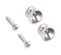 2pcs Stylish Bells Shape Strap Buttons Skidproof Strap Guitar Buckles Suitable For Various Skill Levels Silver Guitar Buttons