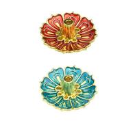2PCS Stylish Colorful Lotus Incense Holders, Practical Incense Stick Holders for Yoga Meditation SPA, Secure Incense Holder for Sticks with Stable Structure, Elegant Decor to Elevate Space Ambiance