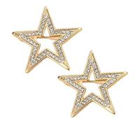 2Pcs Stylish Five Point Star Brooch Pin Zn Alloy for Adding Fashionable Accent to Clothing Work and Social Event Secure Lapel Pin