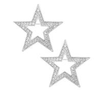2Pcs Stylish Five Point Star Brooch Pin Zn Alloy for Adding Fashionable Accent to Clothing Work and Social Event Chest Decoration