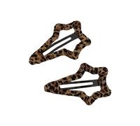 2PCS Stylish Leopards Print Hairpin Duckbill Clip For Trendy Women And Girls Daily Wear Hair Styling Accessories