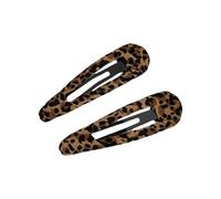 2PCS Stylish Leopards Print Hairpin Duckbill Clip For Trendy Women And Girls Daily Wear Hair Styling Accessories