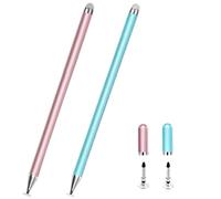 2pcs Stylus Pen for Fire Max 11 Tablet/HD 8Plus/8/7plus/7 Kids HD Table Compatible with iPad iOS/Android Tab S Pen (Blue + Pink)