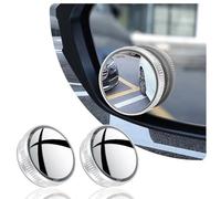 2PCS Suction Cup Car Convex Blind Spot Mirror,360°Adjustable Side Mirror Blindspot,HD Fish Eye Mirror Car Mirror Accessories Fit for Genesis.,White