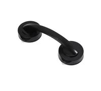2Pcs Suction Cup Glass Door Handle,Drill-Free Washable Reusable Handles for Bathroom Sliding Doors,Windows Cabinets,Wardrobes(Black,6x19cm)