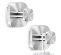 2PCS Suction Cup Hooks,Suction Hooks for Bathroom,Heavy Duty Shower Hooks | Stainless Steel Suction Towel Holder, Vaccum Suction Cup,Twist and Lock Sucker Hooks for Shower,Kitchen,No Drill Shower Hooks
