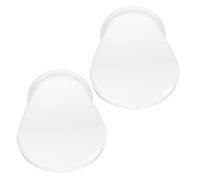 2pcs Suction Cup Shower Foot Rest, Plastic, White, Rounded Corners | Detachable Inclined Ledge, Stable Support and Balance Assistance, for Shower and Bathroom Use