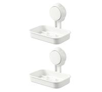 2PCS Suction Cup Soap Dish Soap Holder Wall Mounted Undrilled Necessary Soap Box Bathroom and Kitchen Soap Rack