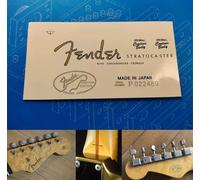 2PCS Suitable For Fender Custom Shop Electric Guitar Head Logo Water Transfer Printing Trademark Sticker, RemovableFilm (Custom shop ST54-ST60)