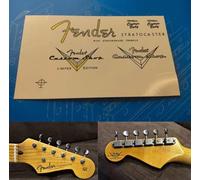 2PCS Suitable For Fender Custom Shop Electric Guitar Head Logo Water Transfer Printing Trademark Sticker, RemovableFilm (ST55/2)