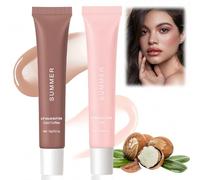 2Pcs Summer Moisturizing Natural Lip Balm,Friday Lip Butter Balm,Non-Greasy Soothes Dry Lip Care Oil,Conditioning Lip Mask and Lip Balm,SPF Lip Balm Tinted,Lip Care for Dry Lips(#Iced CoffeeCake)