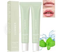 2Pcs Summer Moisturizing Natural Lip Balm,Friday Lip Butter Balm,Plumping Lip Gloss,Nourishing Lip Mask and Lip Balm,Lip Moisturiser,Lip Cream,Lip Plumping Balm,Tinted Soothing Lip Care Shine(#2mint)