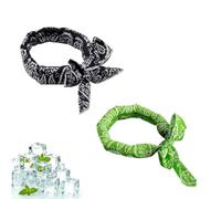 2PCS Summer Pet Cooling Collar Wrap, Pet Cooling Ice Scarf, Adjustable Reusable Pet Ice Scarf, Summer Instant Neck Wrap, for Small Medium Large Dogs (B)