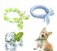 2PCS Summer Pet Cooling Collar Wrap, Pet Cooling Ice Scarf, Dog Cooling Bandana, Adjustable Ice Neck Cooler Wraps for Small Medium Large Dogs (B#)