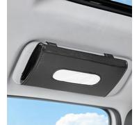 2Pcs Sun Visor Tissue Box Holder Dispenser for Kia Soul 2020 2021 2022 2023, Automobile Interior Organisation Accessories Vehicle Storage Case,Black