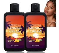 2pcs Sunbed Tanning Accelerator & Cream with Natural Ingredients,Intensifying Tanning Cream,Fake Tan & Gradual Tan Moisturiser,Hydrating Tanning Oil for Indoor & Outdoor Use,Long-Lasting Tan