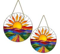 2Pcs Suncatcher Set, Sun Catchers for Windows, Sun Catcher Kit Suitable for Bedroom, Garden, Living Room Decoration(20 * 20CM, 15 * 15CM）