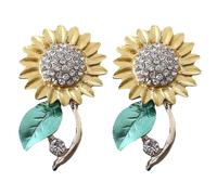 2pcs Sunflower Car Perfume Clip Alloy Vent Freshener | Mini Yellow Alloy Ornament, Easy to Use Vent Mount, Bedroom and Car Use, Rust-resistant